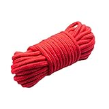 Material: Baumwolle Non-brand Allzweck Baumwollseil 32/65 Fuß Länge, 1/4 Zoll Durchmesser - rot 10m