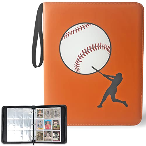 Binditek 9-Pocket Trading Card Binder,900 Cards Album Binder With Zipper, Double-Sided Pocket Card Holder Protector For Most Standard Size Cards,3 Ring Binder With 50 Removable Card Sleeves #TOP22