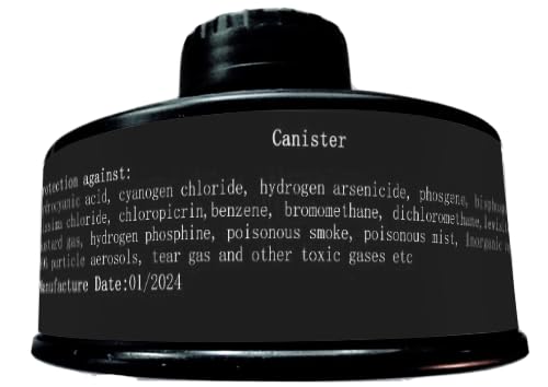 SafeGuardian Gas Mask Filter NBC Filter 40mm CBRN for Single 40 mm Filter for Chemicals, Vapors, Gases, Dust, Industry, 20-Year Shelf Life, Professional