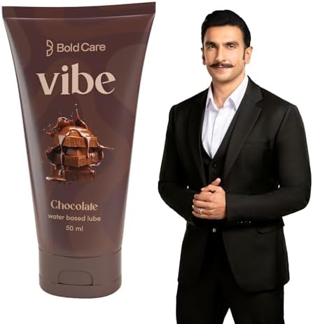 Bold Care Vibe Chocolate Water Based Lube [50 ml] with Aloe vera and green tea | Lubricant Gel wih Glyverine | Non sticky, Skin Friendly, Silicone and Paraben Free | No Side Effects