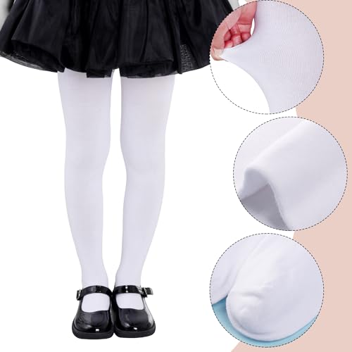 Dxhycc 2 Pack Kids Girls Seamless Cotton Tights School Dress Tights Leggings Stockings for Uniform or Everyday3