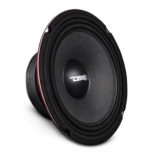 DS18 PRO-X8M Loudspeaker - 8", Midrange, Red Steel Basket, 550W Max, 275W RMS, 8 Ohms - Premium Quality Audio Door Speakers for Car or Truck Stereo Sound System (1 Speaker), Classic by DS18 - Used condition - US$23.74