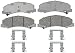 ACDelco 14D1159CH Advantage Ceramic Front Disc Brake Pad Set with Hardware