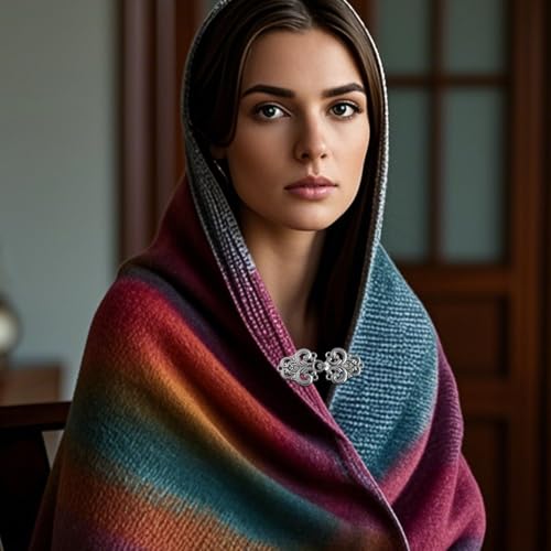 Image of CLINTT Exquisite Retro Sweater Twirl Clips, Cape Cloak Fasteners for Dresses, Stylish Cardigan Clips