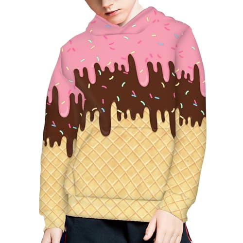 Image of Coloranimal Unisex Girls and Boys Long Sleeve Hoodies Hoody Athletic Pullover Sweatshirts Tops Age 6-16year