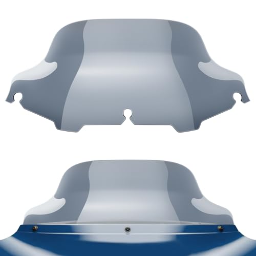 Benlari 8 Smoke Wave Windshield Windscreen Fit for 1996-2013 Harley Davidson Touring Street Glide Electra Glide Tri Glide FLHT FLHX FLHTK FLHTC FLHTCU