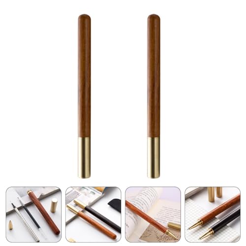 2 bolígrafos de gel de madera de rosa para oficina miniatura 6