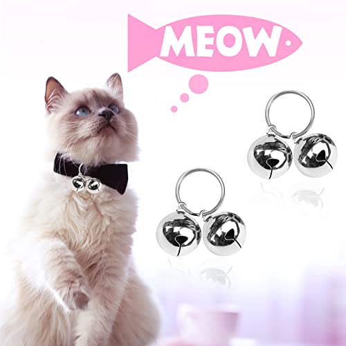 TOAOB 8 Stück 25mm Haustier Katzen Glocken Tracker Glocke Kleine Hundehalsband Handgefertigt Hängend Vintage Glöckchen mit 4 Anhänger Schlüsselring Heimtier Zubehör