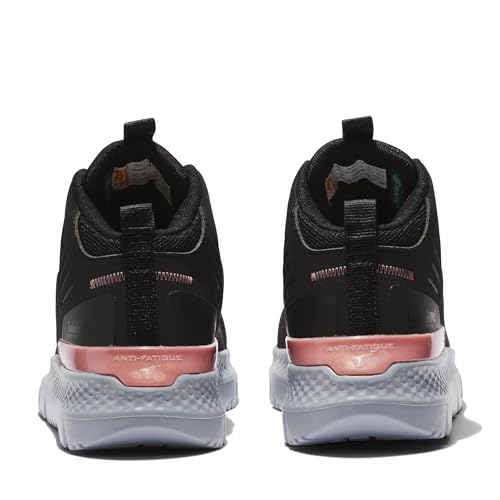 Timberland PRO Timberland PRO Women's Setra Mid Composite Safety Toe Industrial Athletic Work Shoe, Black/Grey/Rose-2024 NEW, 8.5 W US