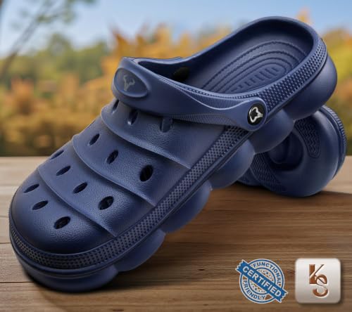 Image of KEMISANT Cushioned Clogs Mules for Men Garden Beach Water Fun-Lightweight | EVA Cushioned Footbed| Arch Support | Slip-resistant | Unisex