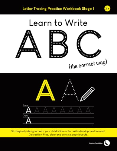 Learn To Write Abc Letter Tracing Practice Workbook Stage 1: Learning To Write Alphabet And Line Tracing, Handwriting Activity Book For Ages 3+