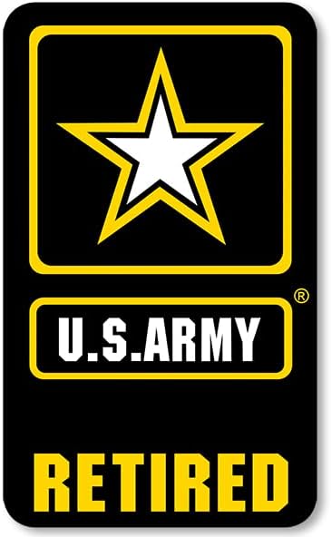 Vintage Concentric Star US Army Retired Stickers (Soldier Vinyl Decal for Cars, Trucks, and Laptops, Made in The USA (3 x 5 inch) Army Licensed