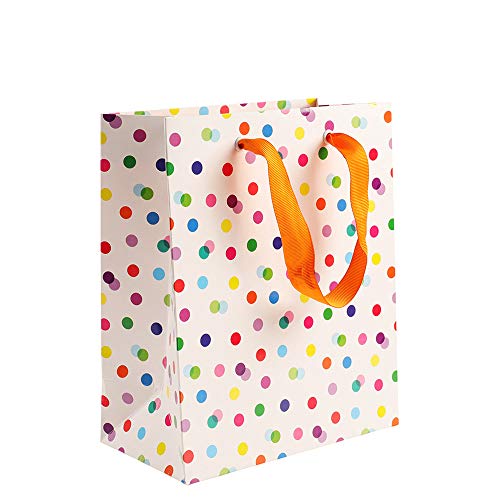 Paperchase Bolsas de regalo tamaño mediano, diseño de lunares, 10 unidades