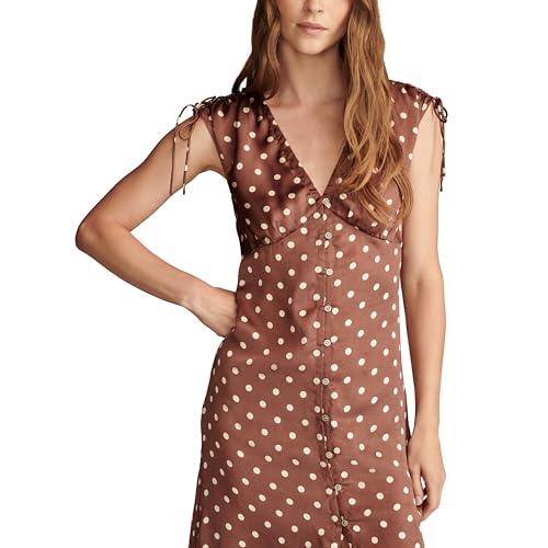 Image of Lucky Brand Women's Satin Button Through Midi Dress
