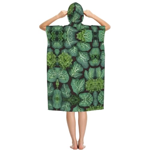 Serviette de bain légère type poncho à capuche pour se changer sur la plage