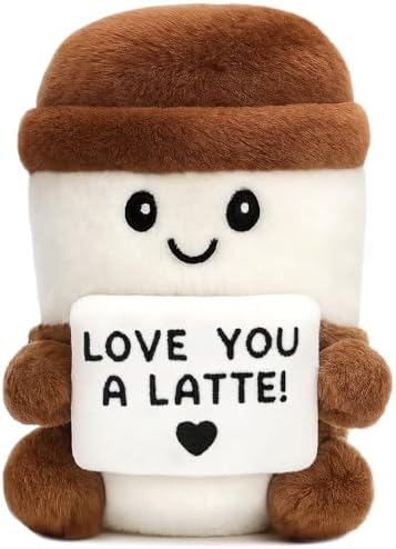 I Love You Anniversary Romantic Valentine's Wedding Birthday Gifts for Her Him Wife Husband Couple Women Men Christmas Stocking Stuffers Positive Latte Palm Size Gifts Fall Coffee Table Decor