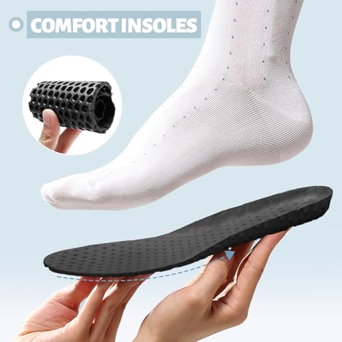 Womens Mens Running Shoes Black Tennis Sneakers Lightweight Gym Athletic Walking Sports Slippers Womans 11/Mans 9.54