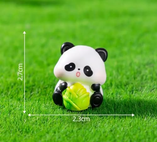 Image of VRB Dec 1 Set Miniature Showpiece Set for Home Decor,Car Dashboard,Valentine,Living Room,Gifts Figurines,Cake Decoration Items,Figurines for Home Decor. ((6 Pcs Lazy Cute Panda))