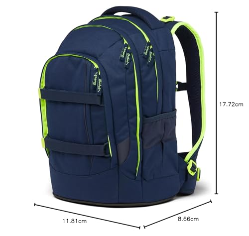 Satch pack design originali, alta qualità, ben organizzati, sostenibili Toxic Yellow - Blu scuro - 9