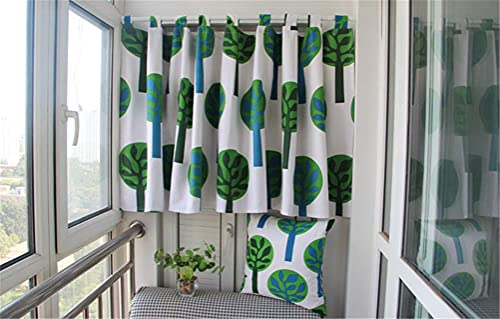 Cenefa de cortinas de 140 cm con diseño de plantas para ocultar el desorden en armarios 5