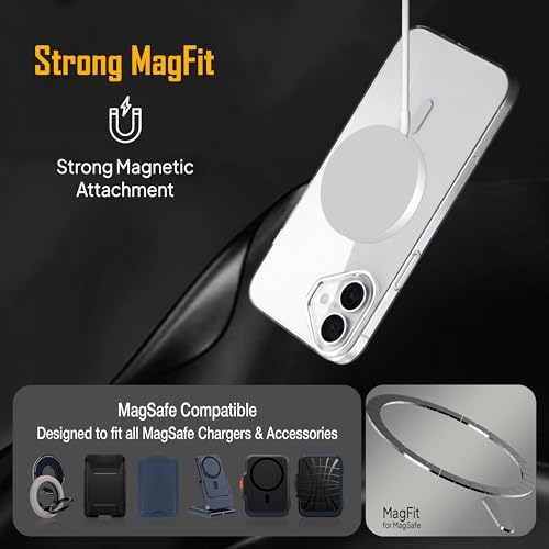 Image of Zapcase Back Case for iPhone 16 | Slim Lifetime Anti-Yellow Crystal-Clear Cover with Elevated Camera Protection & MagSafe Compatibility | Premium German Polycarbonate | Shockproof | Clear