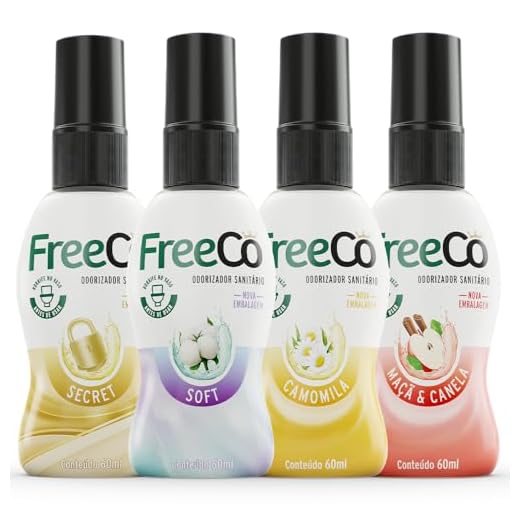 Freecô Bloqueador De Odores Sanitários - Novas Fragrâncias Pack com 4 unidades