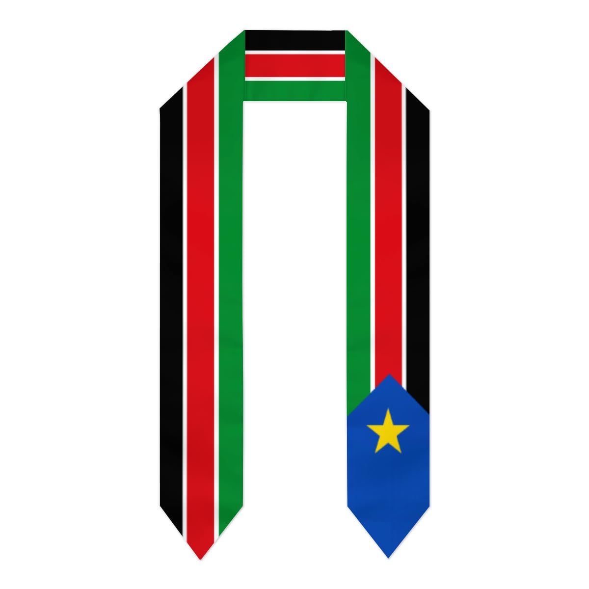 Yuzekabz Unisex South Sudan Flag Country Flag Graduation Stole, Graduation Sash Scarf Gifts For International Student, One Size