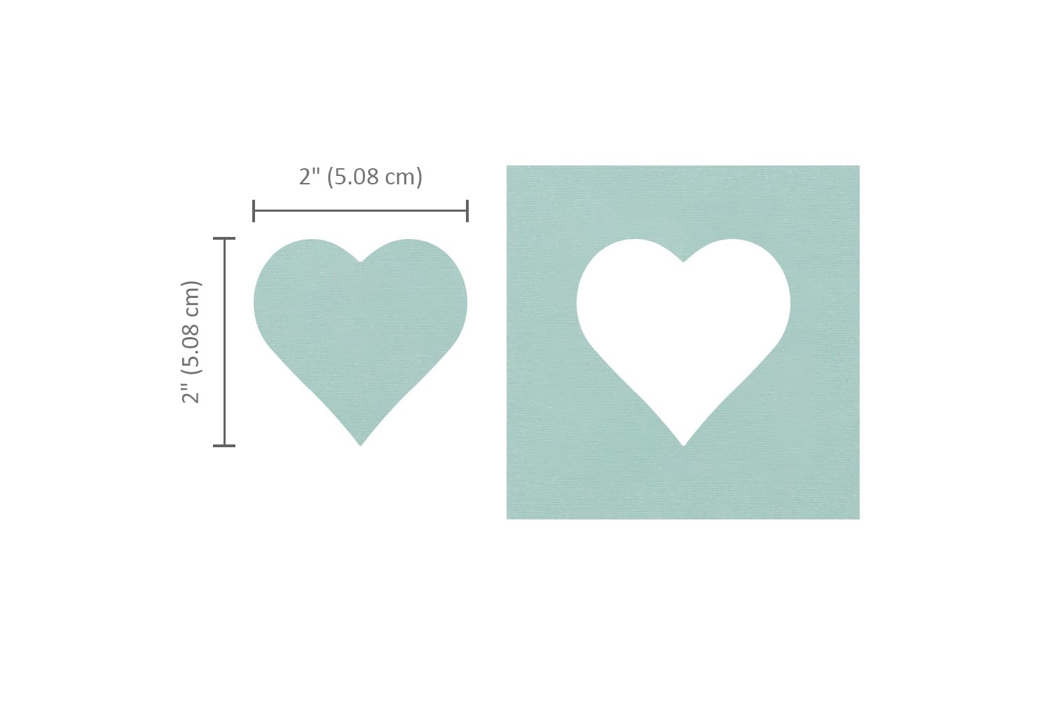 Bira Heart Magnetic Punch, 2" Anywhere, Everywhere, Window, Frame Punch for Paper Crafting Scrapbooking (Heart)