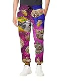 Unisex Joggers Taco Pants Sweatpants 3D Print Funny Pizza Cat Yellow Purple Graphic Sweatpants Novelty Trousers XL