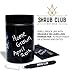 Shrub Club Smellproof Jar - Includes Airtight Black Glass Herb Storage Jar with Marker, Odor-Proof Bag & Humidity Pack (Lotus 250ml)