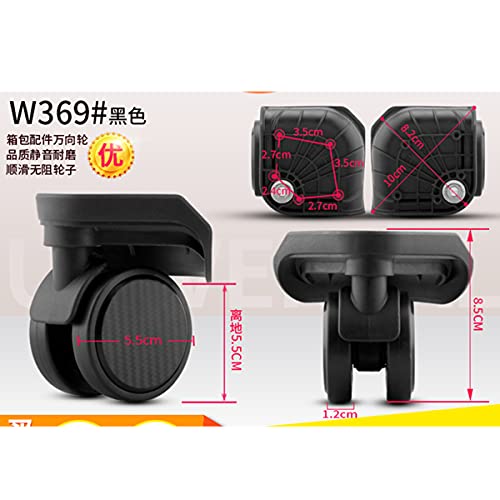 Luggage Wheel,Luggage Suitcase Wheels, 360 Degree Swivel Luggage Mute Wheel Suitcase Replacement Repair Wheels Parts Spinner (W369#)2