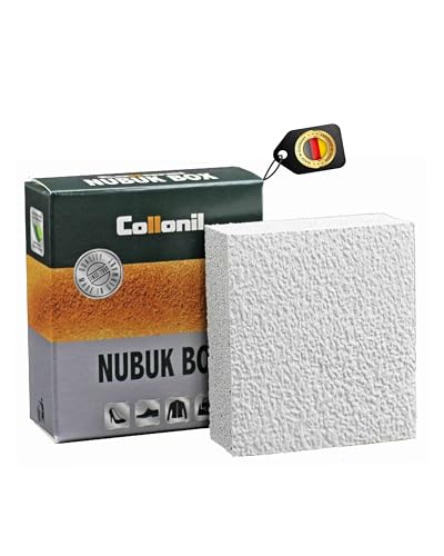 Collonil Nubuk Box Classic Wildlederradierer zur Trockenreinigung von Nubuk & Velours Veloursleder Radierer Nubukleder Reiniger Schuhradierer Wildleder Lederpflege & Schuhpflege Box