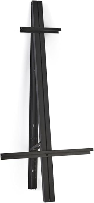 Displays2go Adjustable Metal Wall Easel, Holds Up to 36 Tall Media, Tilt Feature Black (FDWEASLGBK)