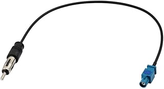 Bingfu Car Antenna Adapter Car Stereo FM AM Radio Antenna Adapter Cable Fakra Z Male to DIN Plug Connector Cable 30cm 1 feet for Car Stereo Audio HD Radio Head Unit CD Media Player Receiver