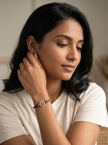 Image of Sterling Silver 925 Wrestband Bracelet for Women, Rose Gold, Rhodium Polished, Crystal Charm, Everyday Wear