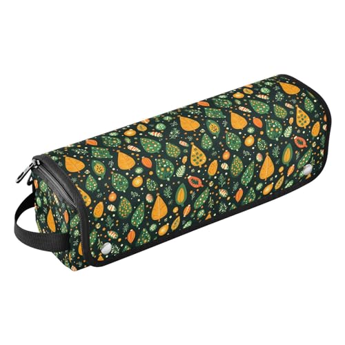Bolsa de viaje resistente al calor para herramientas de cabello con diseño marmolado Winter Holiday, para planchas, rizadores y accesorios de cuidado capilar, portátil y organizador miniatura 1