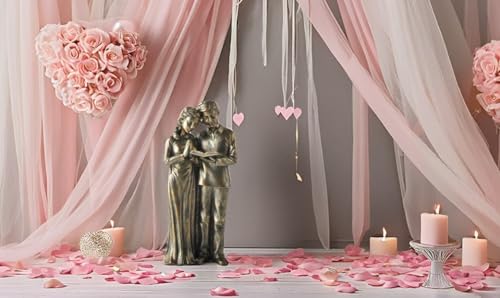 Estatua pareja rezando resina 8 pulg bronce miniatura 6