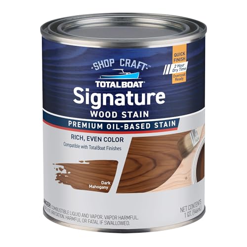 TotalBoat Shopcraft Signature Interior Wood Stain - Dark Mahogany Quart