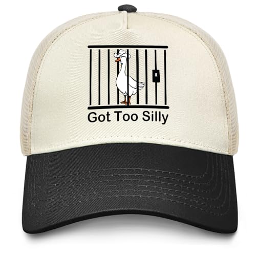 Image of Funny Goose Hat Silly Goose On The Loose Hat Men Baseball Hats Funny Cap