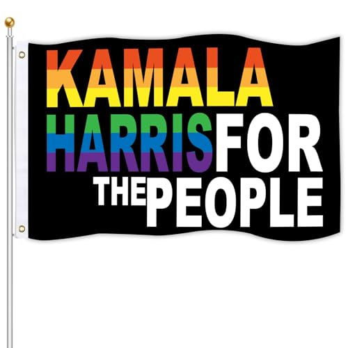 Kamala Harris 2024 Flag 3x5 Kamala Harris For President Flag Election Campaign American Presidential Election Flag with 2 Brass Grommets Vivid Color Clear Pattern for Outside Indoor Outdoor (Harris001)