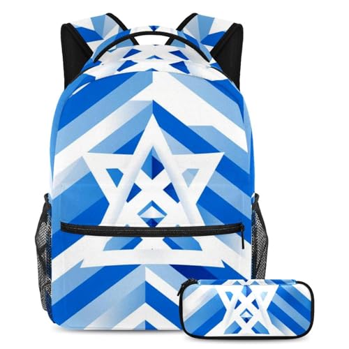 Sac à dos 23 imprimé drapeau bleu grand modèle avec trousse assortie