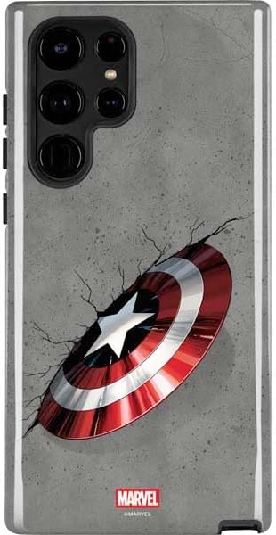 Skinit Impact Phone Case Compatible with Galaxy S24 Ultra - Officially Licensed Marvel Captain America Star Shield Design