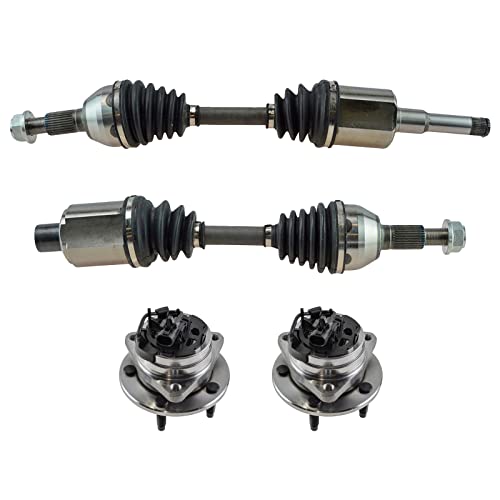 TRQ Front Driver & Passenger Side Drivetrain Kit CV Axle Shaft Assembly Wheel Hub Bearing Assembly Compatible with 2008-2012 Chevrolet Malibu 2009-2010 Pontiac G6 2009 Saturn Aura