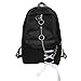 Produktbild Mode Rucksack, lässig Band Kette Laptop Rucksack Canvas Taschen Schultasche schwarz