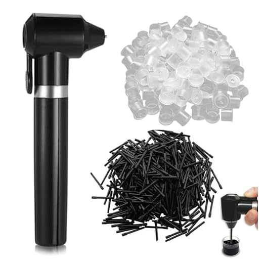 Kit de máquina misturadora de tinta, misturador de pigmentos Yuelong e kit de tampas de tinta inclui máquina de agitador elétrico de pigmento de tinta de maquiagem com 100 bastões de mistura e 300