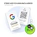Google Review Card by TrustHero - Tap or Scan for Instant Reviews - Boost Customer Reviews - All Phones Compatible - No Fees, No Subscription, Easy Setup - NFC/QR Review Card (White, 1 Card)