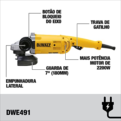DEWALT Esmerilhadeira Angular 2200W 8.500 RPM 220V DWE491
