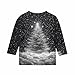Ugly Christmas Sweater Girls Boys 3/4 Long Sleeve Xmas Tree Print Sweatshirt Crewneck Graphic Tees 3-11 Years Funny Christmas Shirt Youth