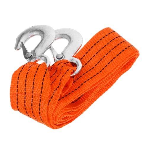 Cabilock Heavy Duty Tow Strap with Hooks Fluorescent Self Tow Rope for Trailers and Vehicles Capacity Lightweight and Durable for and Enhanced Visibility
