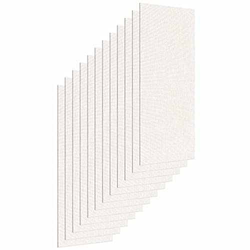 Image of Scholar Art Hobby Series 04 Oz (230 GSM) 100% Cotton Canvas Panel Board for Painting (White Blank Canvas Boards for Acrylic Paint, Oil Paint, Wet & Dry Media) | 04 inchx08 inch (10x20 cm), Pack of 12